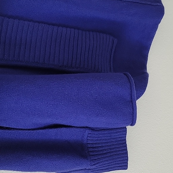 Chico's Violet Blue Open Front Rabbit Hair Blend Cardigan Size Small S - Picture 5 of 6